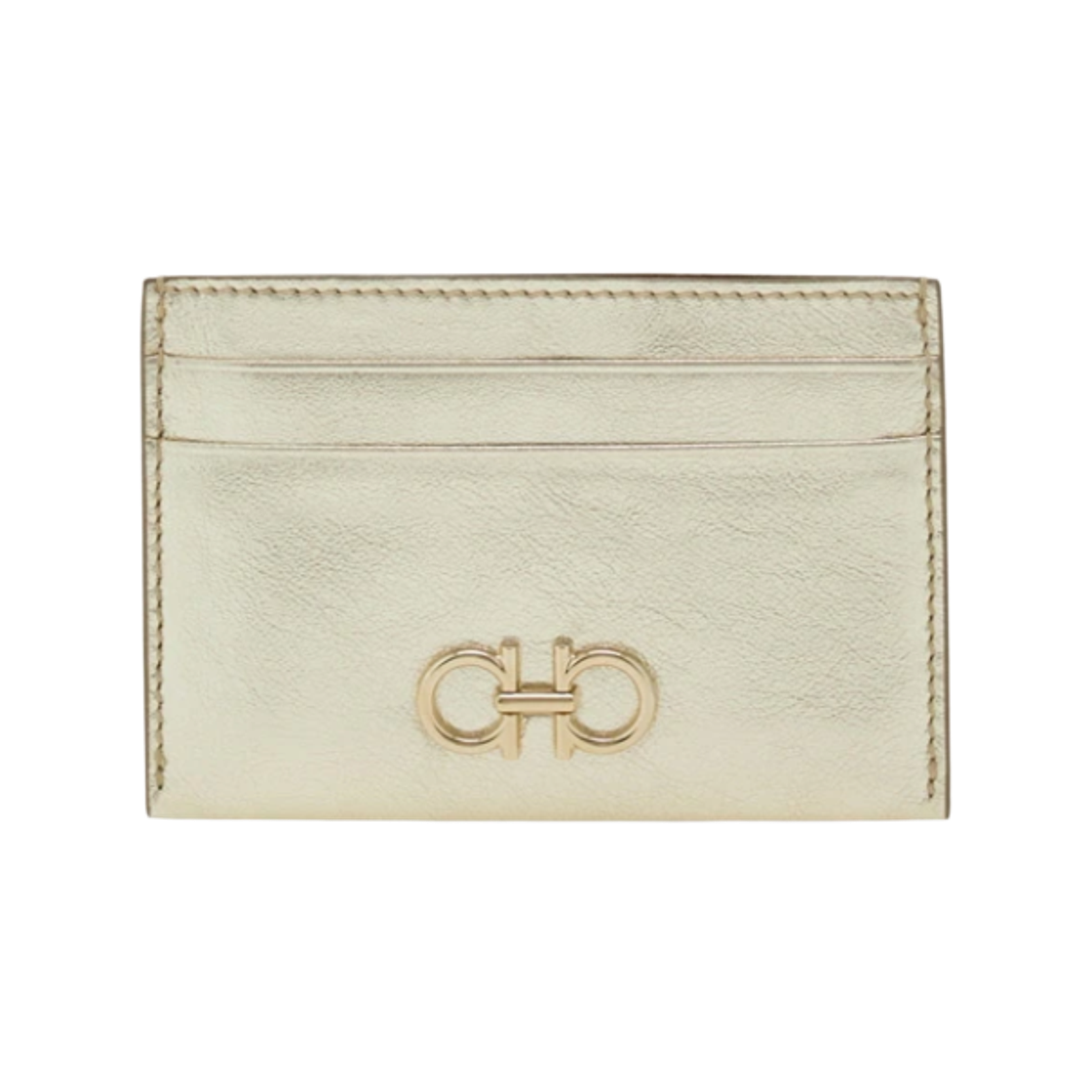 페라가모 간치니 크레딧 카드 홀더 샴페인(Ferragamo Gancini Credit Card Holder Champagne) - 1