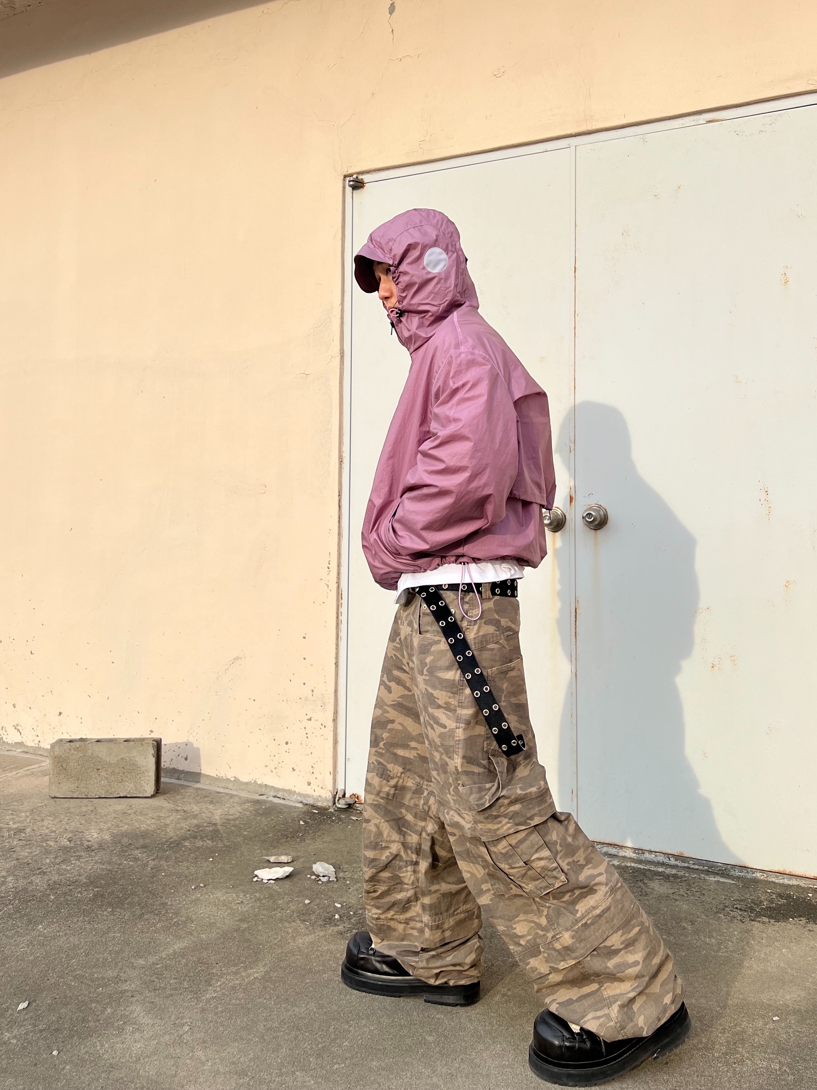 [KREAM Exclusive] Kamien Titan Baggy Pants Kream Camo, Kamien Shift Shell Jacket Exclusive 착용 스타일 - 8