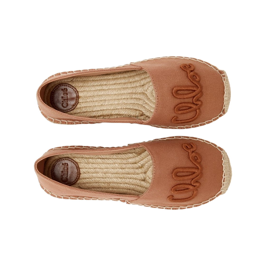 (키즈) 끌로에 로고 자수 에스파드리유 브라운((Kids) Chloe Logo Embroidered Espadrilles Brown) - 2