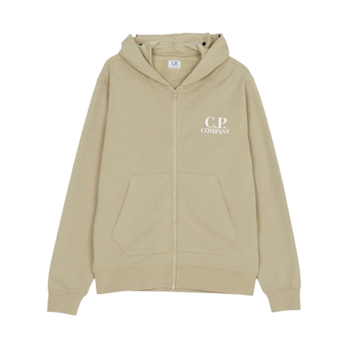 CMF01ALCA6920129 (Kids) C.P. Company Zip Hooded Sweatshirt Beige - 26SS