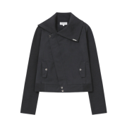 (W) Miseki Seoul Slash Ribbed Jacket Charcoal