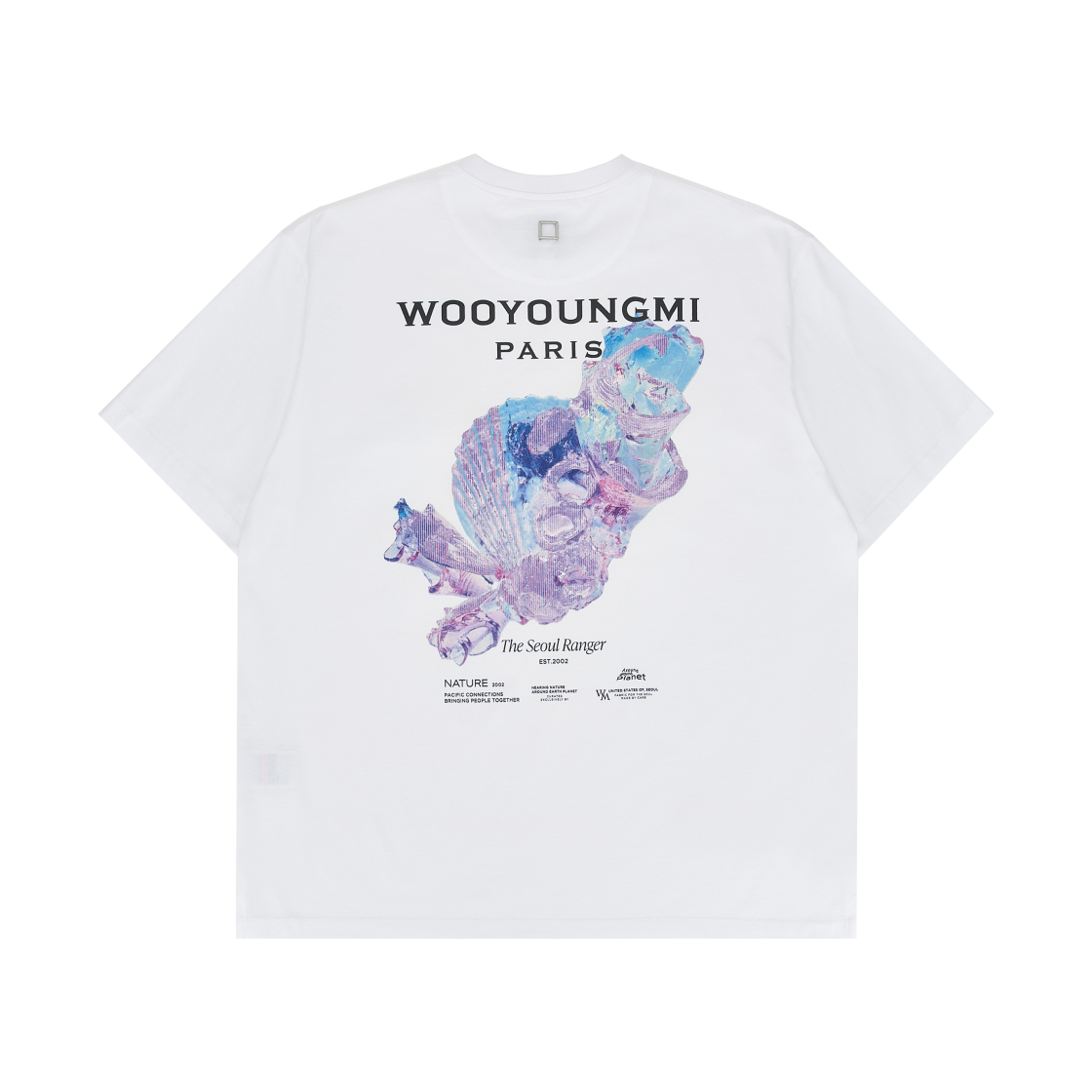 우영미 3D 코랄 백로고 티셔츠 화이트 - 25SS(Wooyoungmi 3D Coral Back Logo T-Shirt White - 25SS)