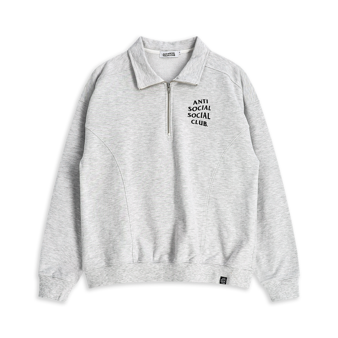 TI26A0300491 Anti Social Social Club OG Logo Half-Zip Heather Grey