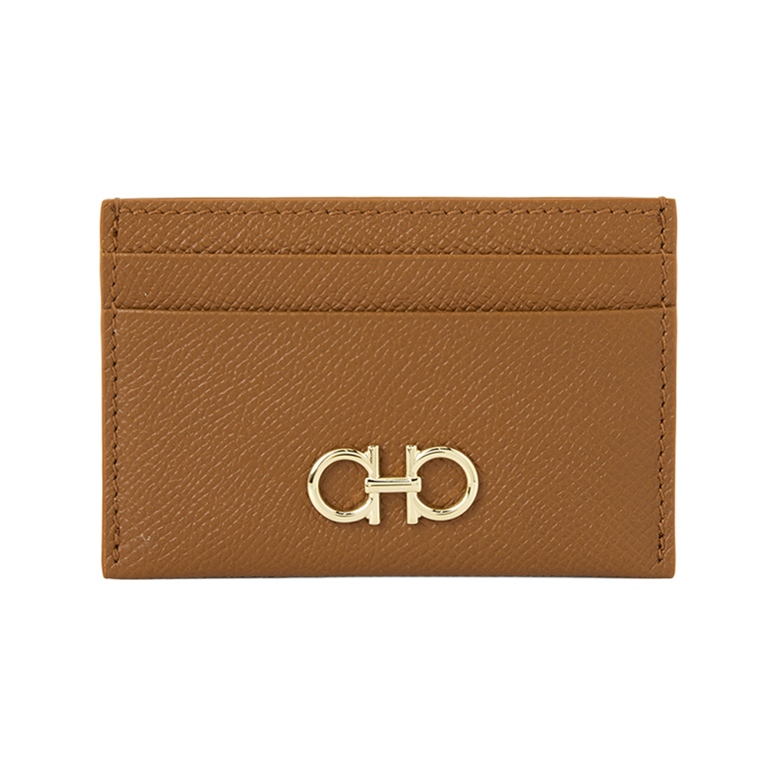 페라가모 간치니 크레딧 카드 홀더 내츄럴 브라운(Ferragamo Gancini Credit Card Holder Natural Brown)