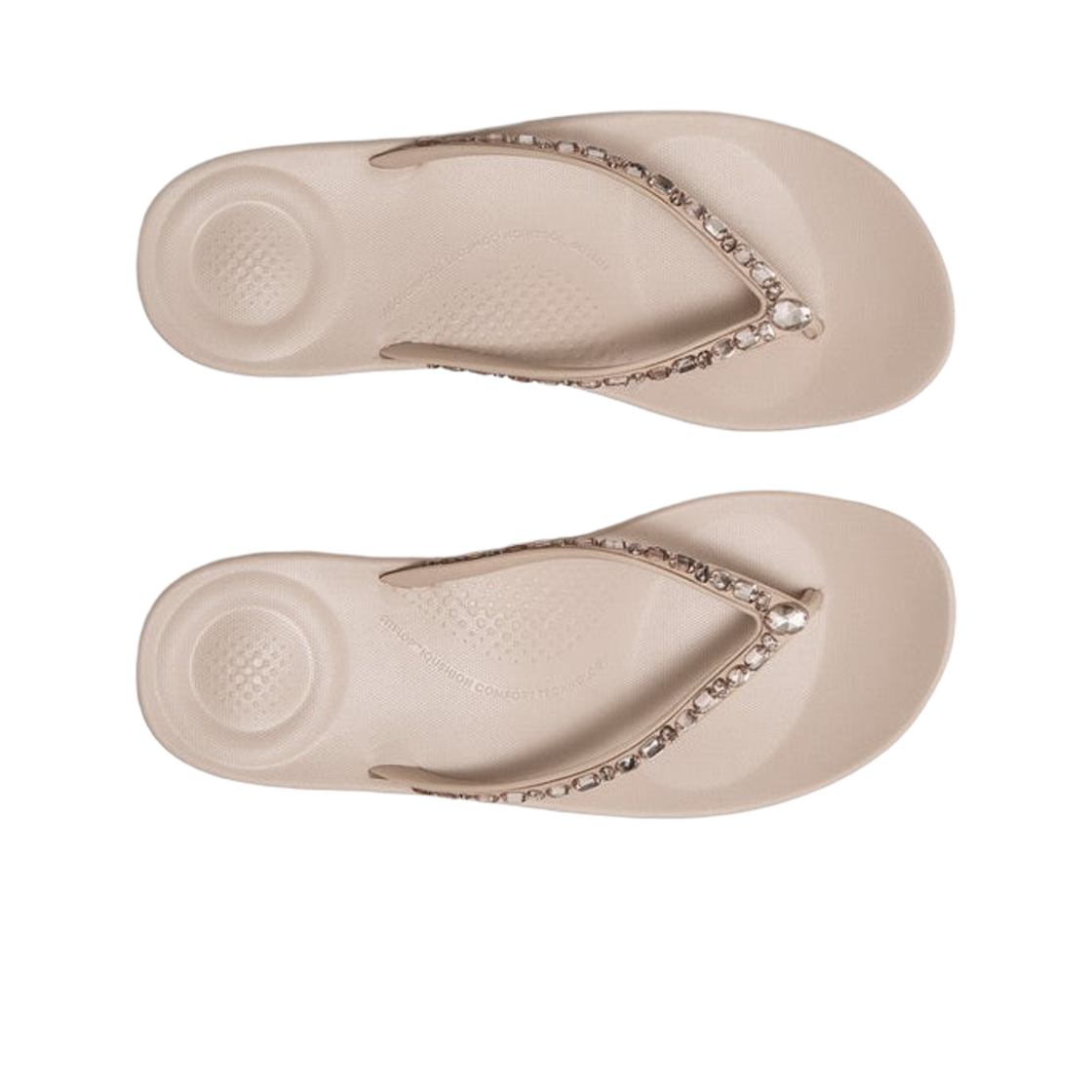 (W) 핏플랍 아이쿠션 멀티 크리스탈 얼고노믹 플립플랍 올 누드 로즈((W) FITFLOP Iqushion Multi Crystal Ergonomic Flip Flops All Nude Rose) - 2