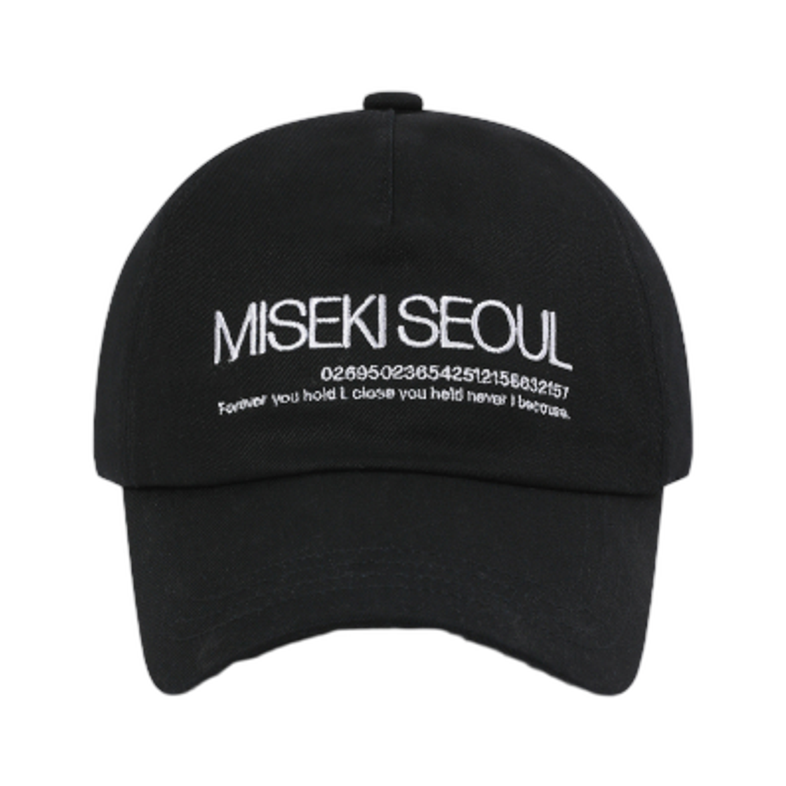 (W) 미세키서울 로고 볼 캡 블랙((W) Miseki Seoul Logo Ball Cap Black) - 1