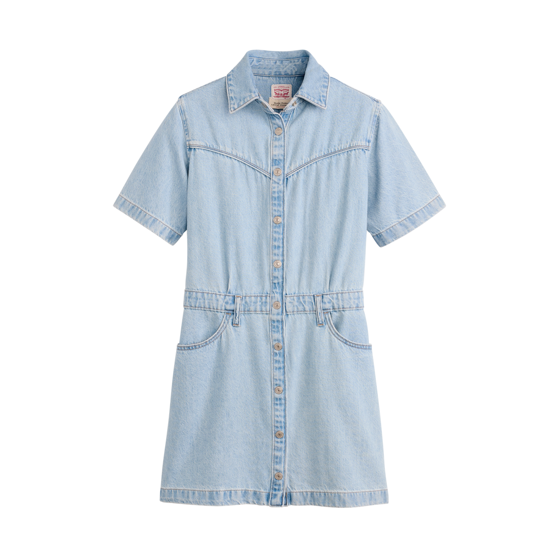 리바이스 숏슬리브 로건 웨스턴 드레스 라이트 인디고(Levi's Short Sleeve Logan Western Dress Light Indigo)