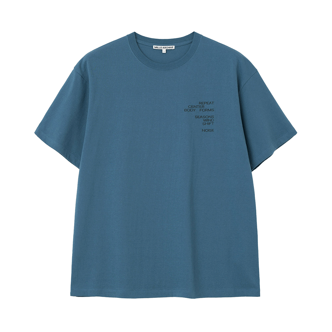 밀로 아카이브 리핏 타이포 티셔츠 스페이스 블루(Millo Archive Repeat Typo T-Shirt Space Blue)