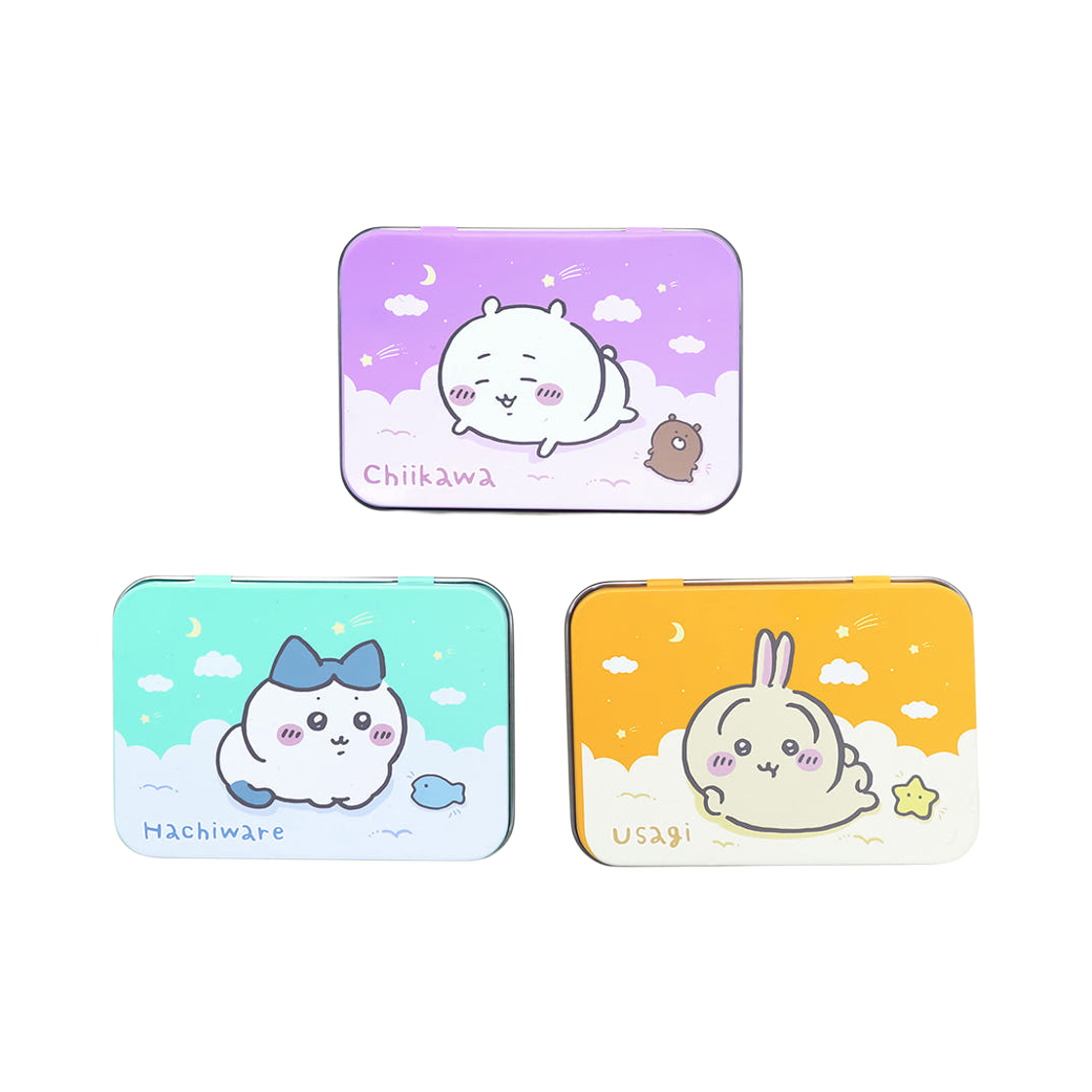 대원미디어 먼작귀 캐틱터 구름 틴케이스 스티커 세트 3종(Daewonmedia Chiikawa Tin Case Sticker Set ver.2 3 Type)