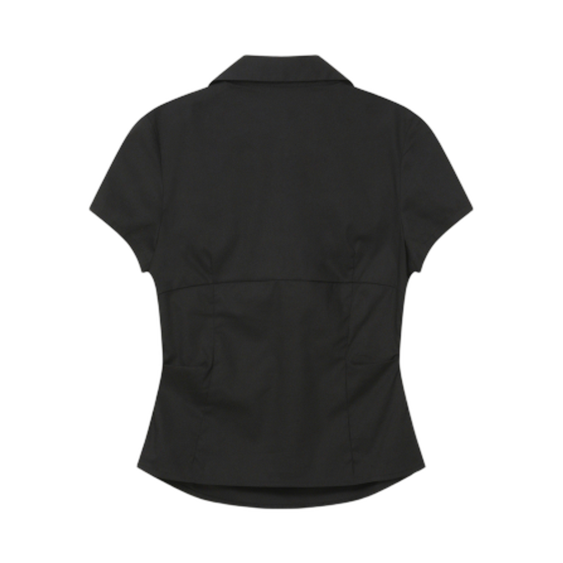 (W) 미세키서울 피티드 캡 슬리브 셔츠 블랙((W) Miseki Seoul Fitted Cap Sleeves Shirts Black) - 2