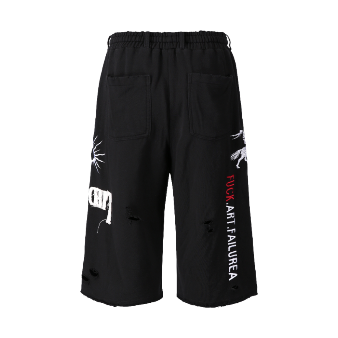 톤얼타이드 에프에이에프 스웻 버뮤다 팬츠 블랙(tornortied F.A.F Sweat Bermuda Pants
Black) - 4