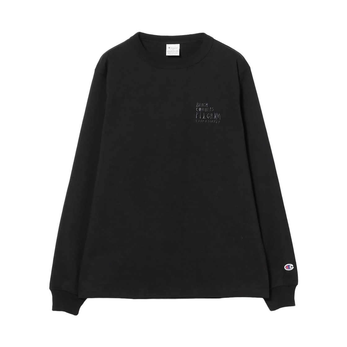 - (W) Pilgrim Surf+Supply x Champion x Mike Pare Embroidery Long Sleeve T-Shirt Black