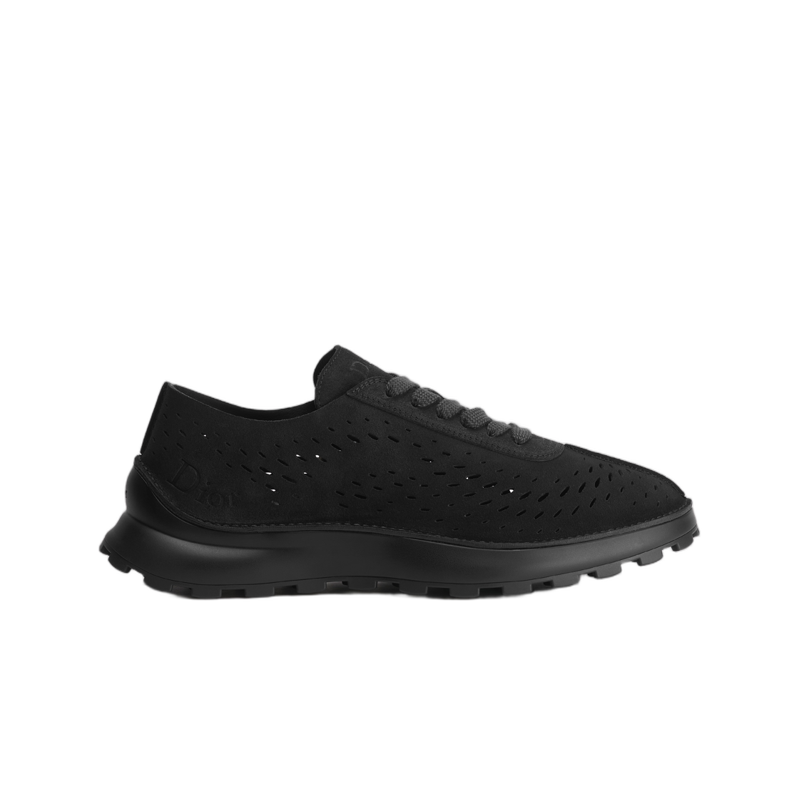 3SN365ADJ-H900 Dior Squash Sneaker Suede Calfskin Black