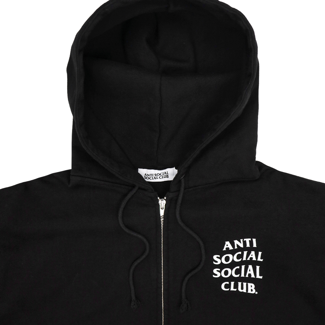 안티 소셜 소셜 클럽 오지 로고 후드 집 - 블랙(Anti Social Social Club OG Logo Hood Zip Black) - 3