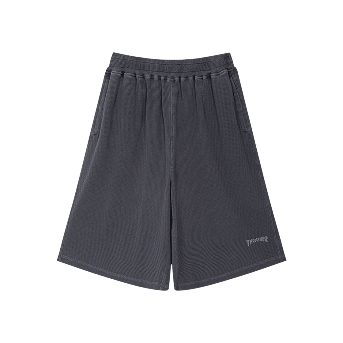 트레셔 피그먼트 와플 버뮤다 팬츠 차콜(Thrasher Pigment Waffle Bermuda Pants Charcoal)