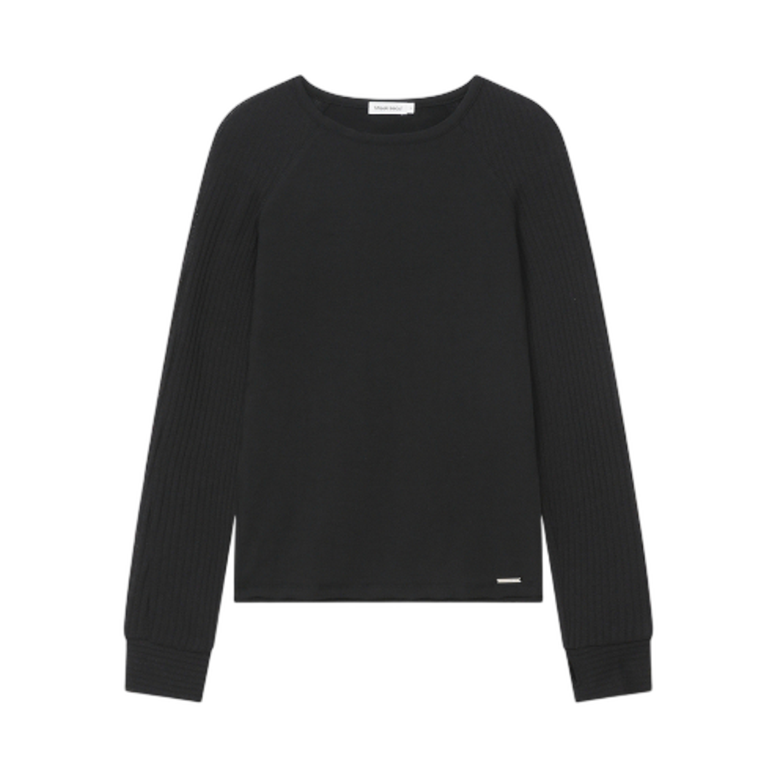 - (W) Miseki Seoul Raglan Knit Long Sleeve Black