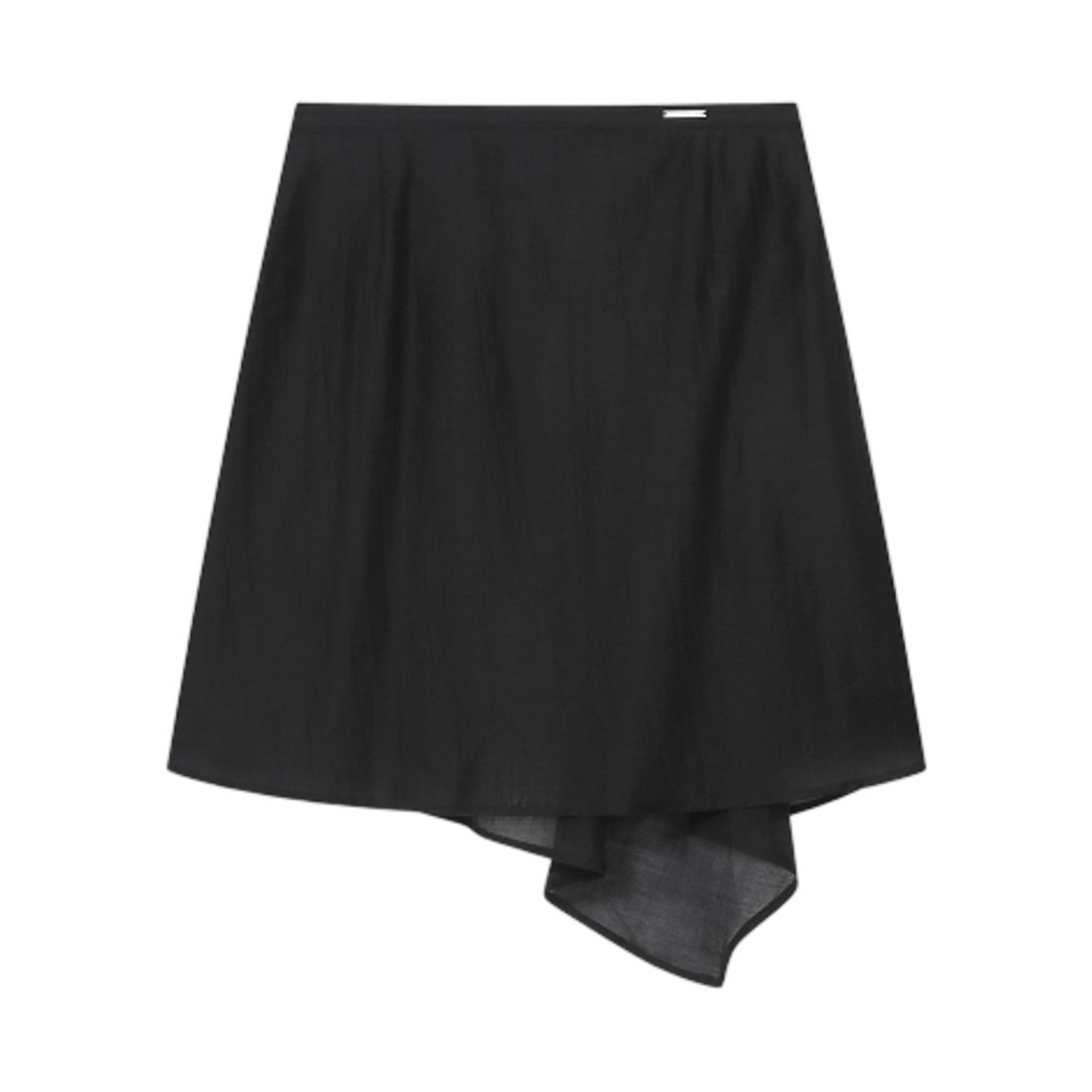 (W) 미세키서울 버튼 레이어드 랩 스커트 블랙((W) Miseki Seoul Button Layered Wrap Skirt Black) - 2