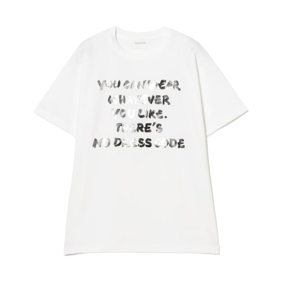 (W) 카롤리나 글레이서 메시지 코튼 티셔츠 화이트((W) Carolina Glaser Message Cotton T-Shirt White) - 1