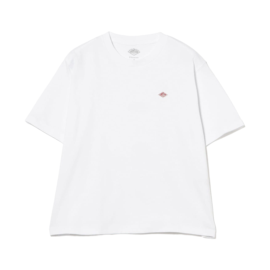 (W) 단톤 코튼 저지 숏 티셔츠 화이트((W) Danton Cotton Jersey Short T-Shirt White)