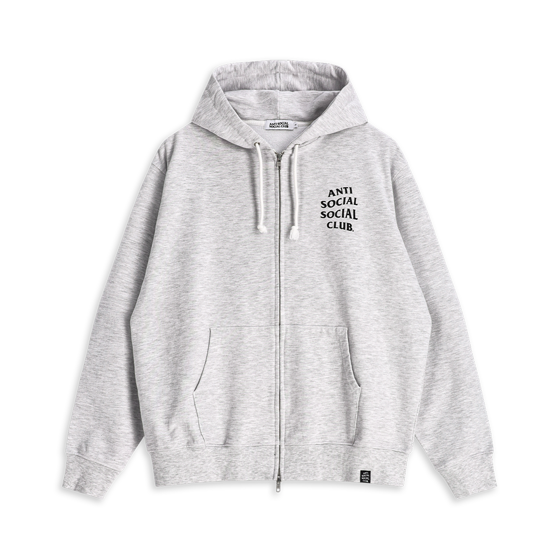 안티 소셜 소셜 클럽 오지 로고 후드 집 - 헤더 그레이(Anti Social Social Club OG Logo Hood Zip Heather Grey)