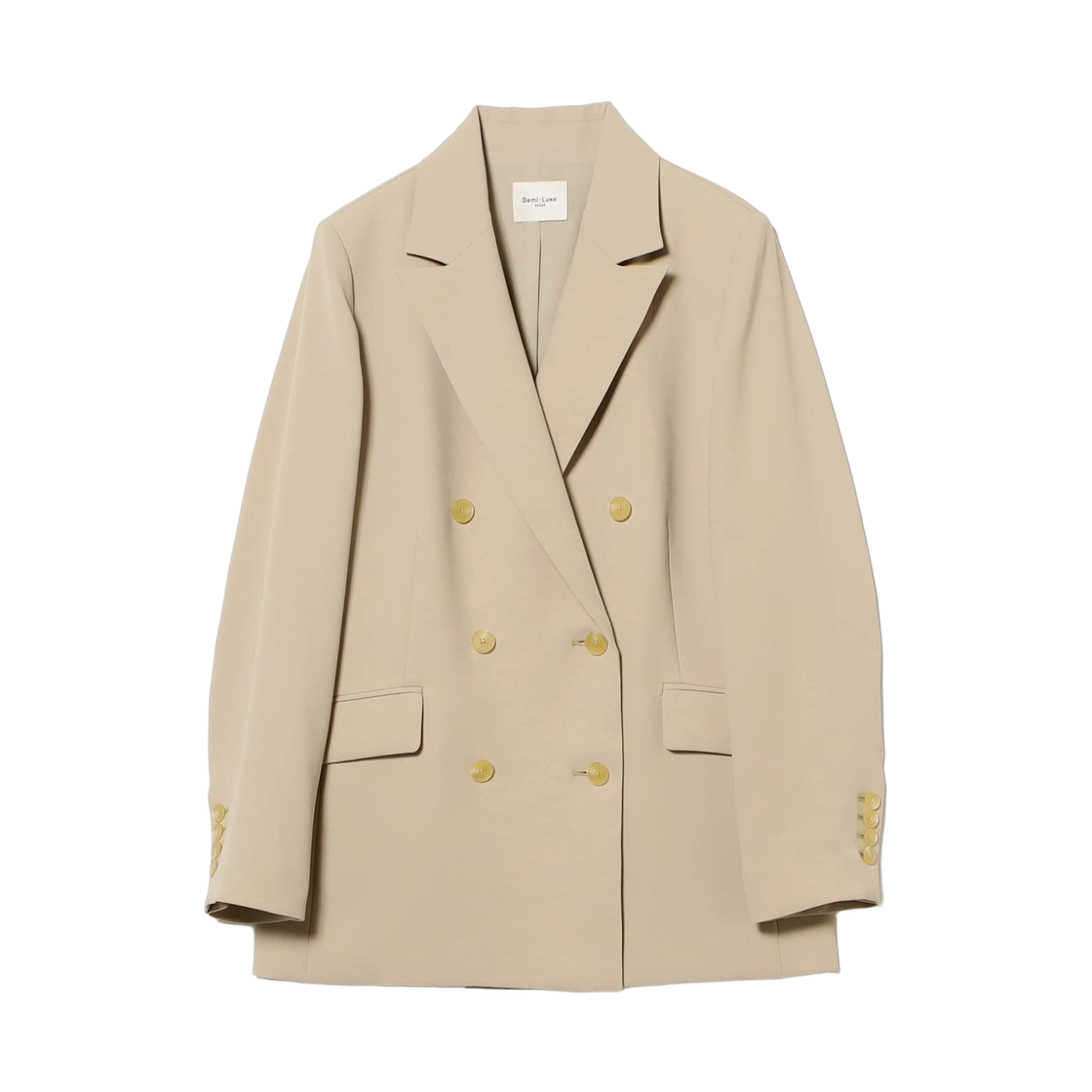 (W) 데미 럭스 빔즈 소프트 박시 자켓 베이지((W) Demi-Luxe Beams Soft Boxy Jacket Beige)