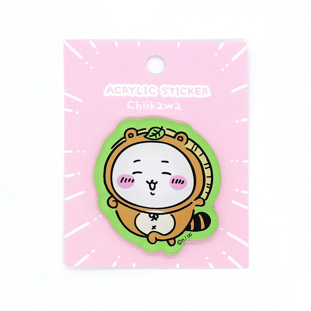 대원미디어 먼작귀 캐릭터 너구리 아크릴 스티커 3종(Daewonmedia Chiikawa Acrylic Deco Sticker Racoon 3 Tpye) - 3