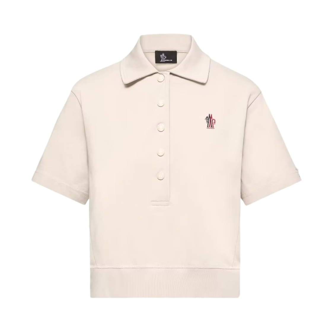 L1-098-8A00003-89AZ9-034 (W) Moncler Logo Patch Cotton Polo Shirt White - 26SS