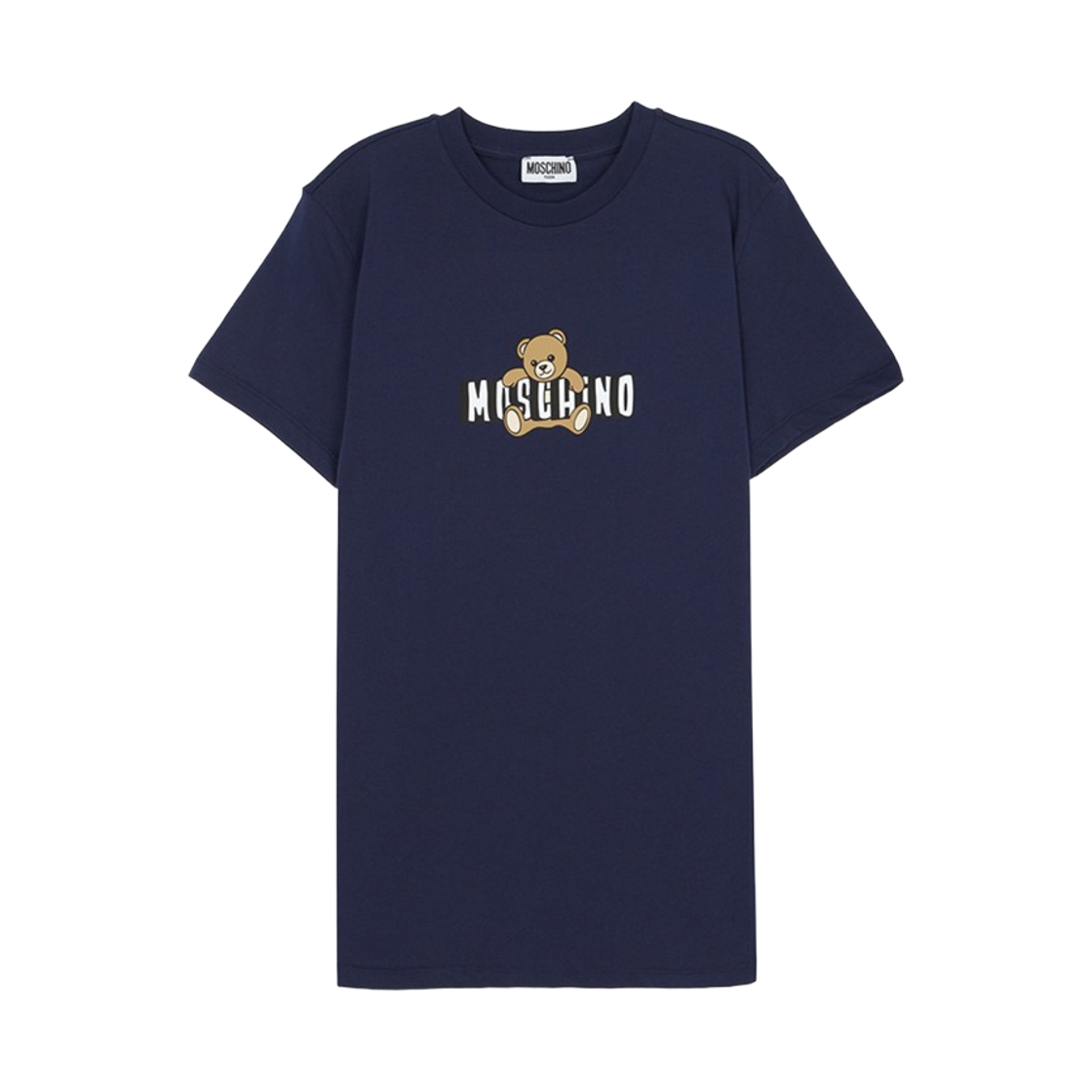 (키즈) 모스키노 테디 베어 코튼 저지 티셔츠 네이비((Kids) Moschino Teddy Bear Cotton Jersey T-Shirt Navy)