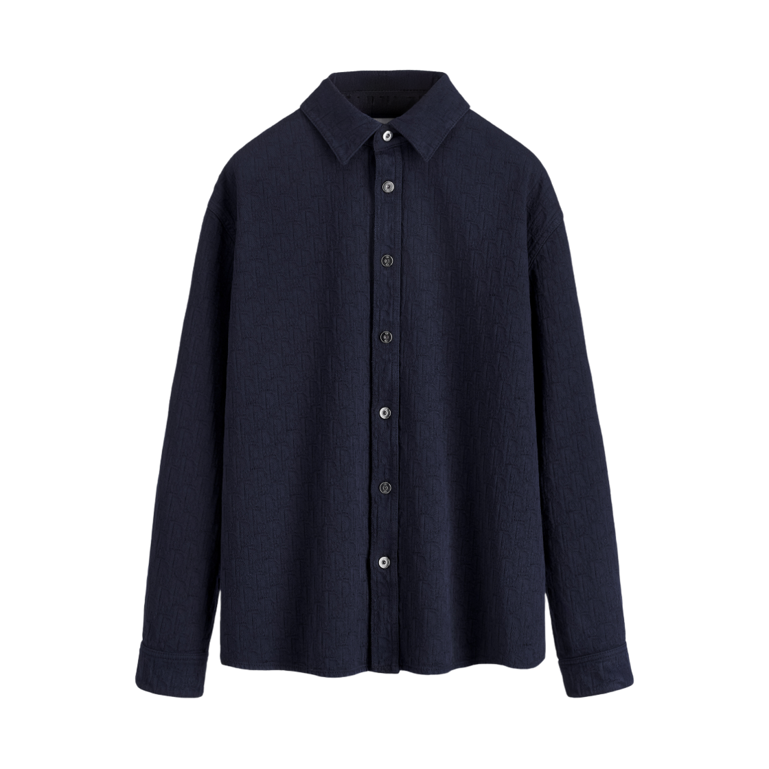 디올 코튼 자카드 오블리크 셔츠 네이비 블루(Dior Cotton Jacquard Oblique Shirt Navy Blue) - 1