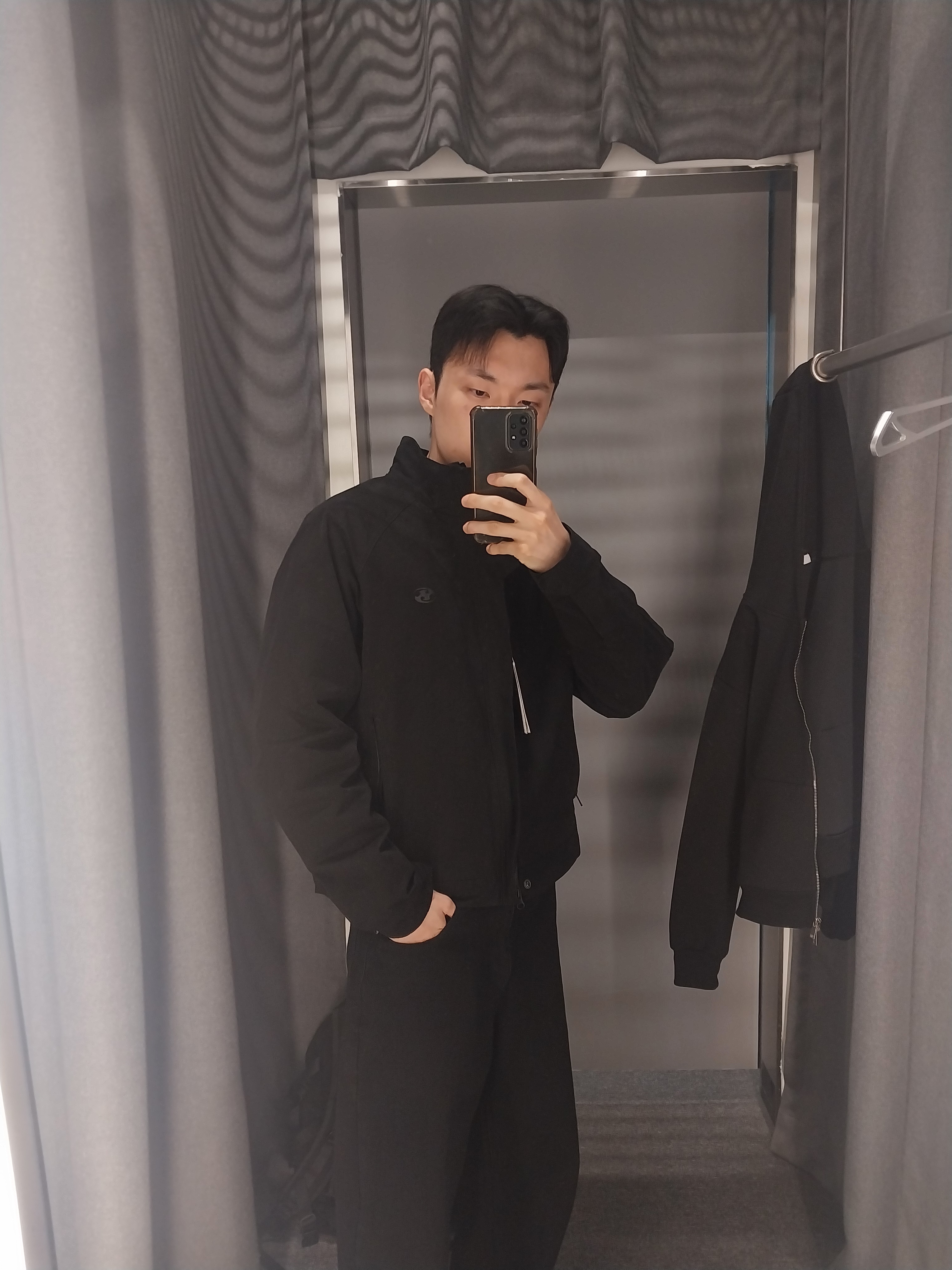 Sansan Gear Affine Curve Jacket Black_26SS 착용 스타일