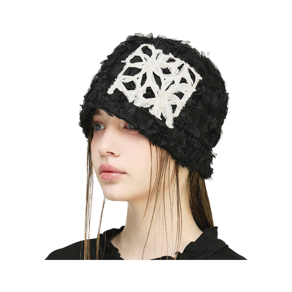 더그레이티스트 로즈 비니 블랙(The Greatest Rose Beanie Black) - 2