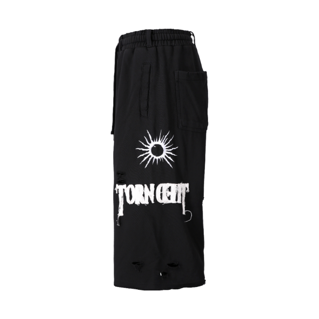 톤얼타이드 에프에이에프 스웻 버뮤다 팬츠 블랙(tornortied F.A.F Sweat Bermuda Pants
Black) - 3