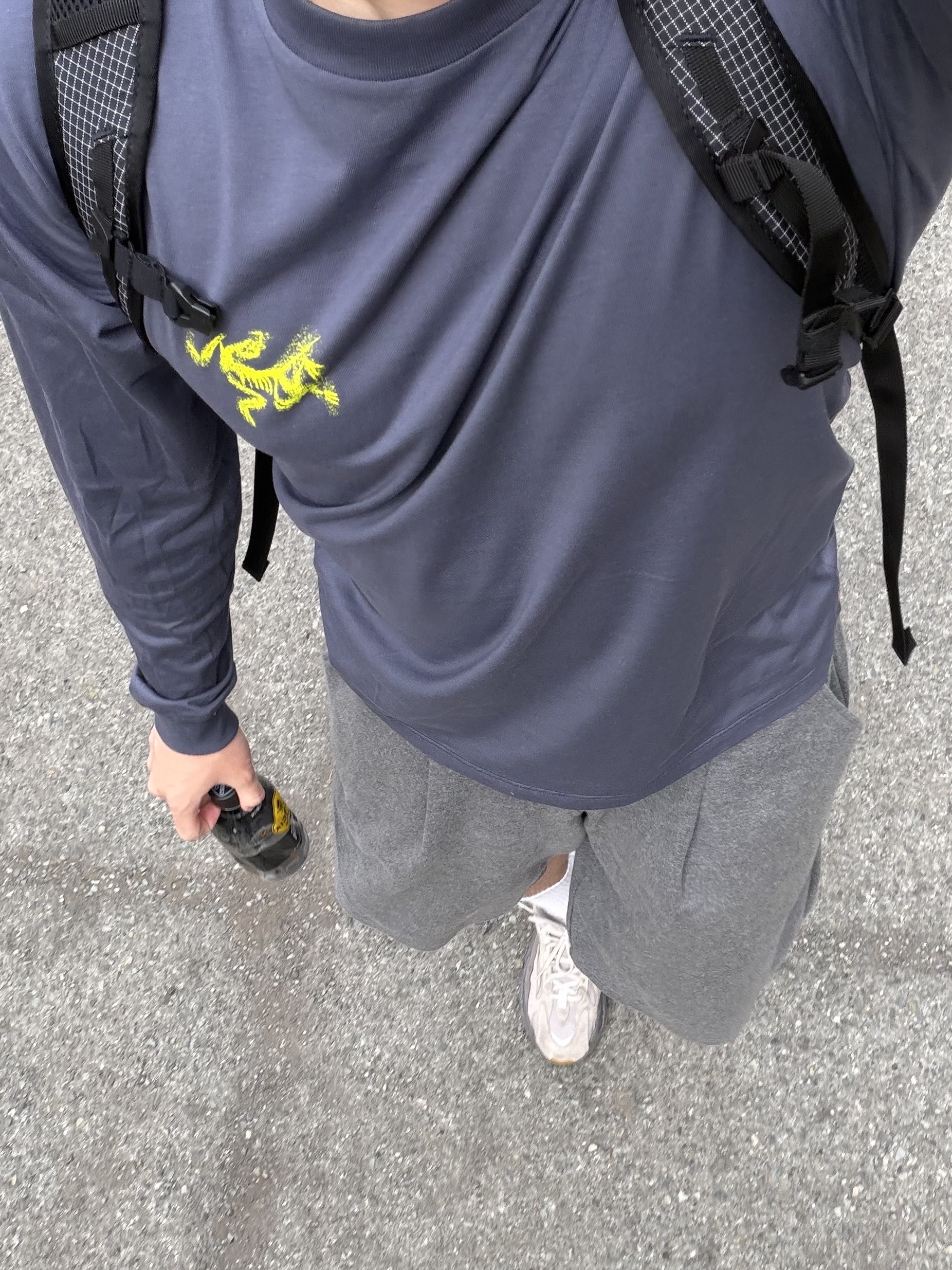 Arc'teryx Kragg SL Cotton Bird Tile LS Shirt Dk Stratus Euphoria, Adidas Yeezy Boost 700 V2 Tephra 2023 착용 스타일 - 1