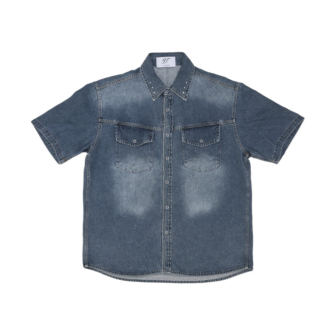 더그레이티스트 데님 하프셔츠 블루(The Greatest Denim Half Shirt Blue)