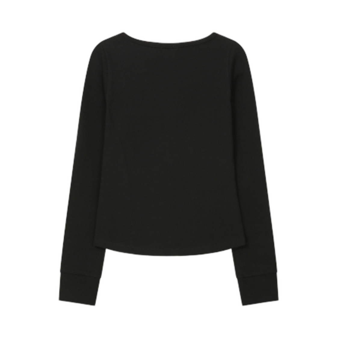(W) 미세키서울 슬래쉬 버튼 롱슬리브 블랙((W) Miseki Seoul Slash Button Long Sleeves Black) - 2