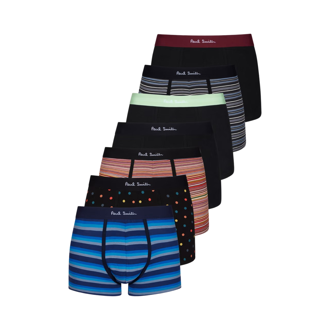 폴 스미스 믹스드 패턴 복서 브리프 멀티 컬러 (7개입)(Paul Smith Mixed Pattern Boxer Briefs Multi Color (7 Pack))