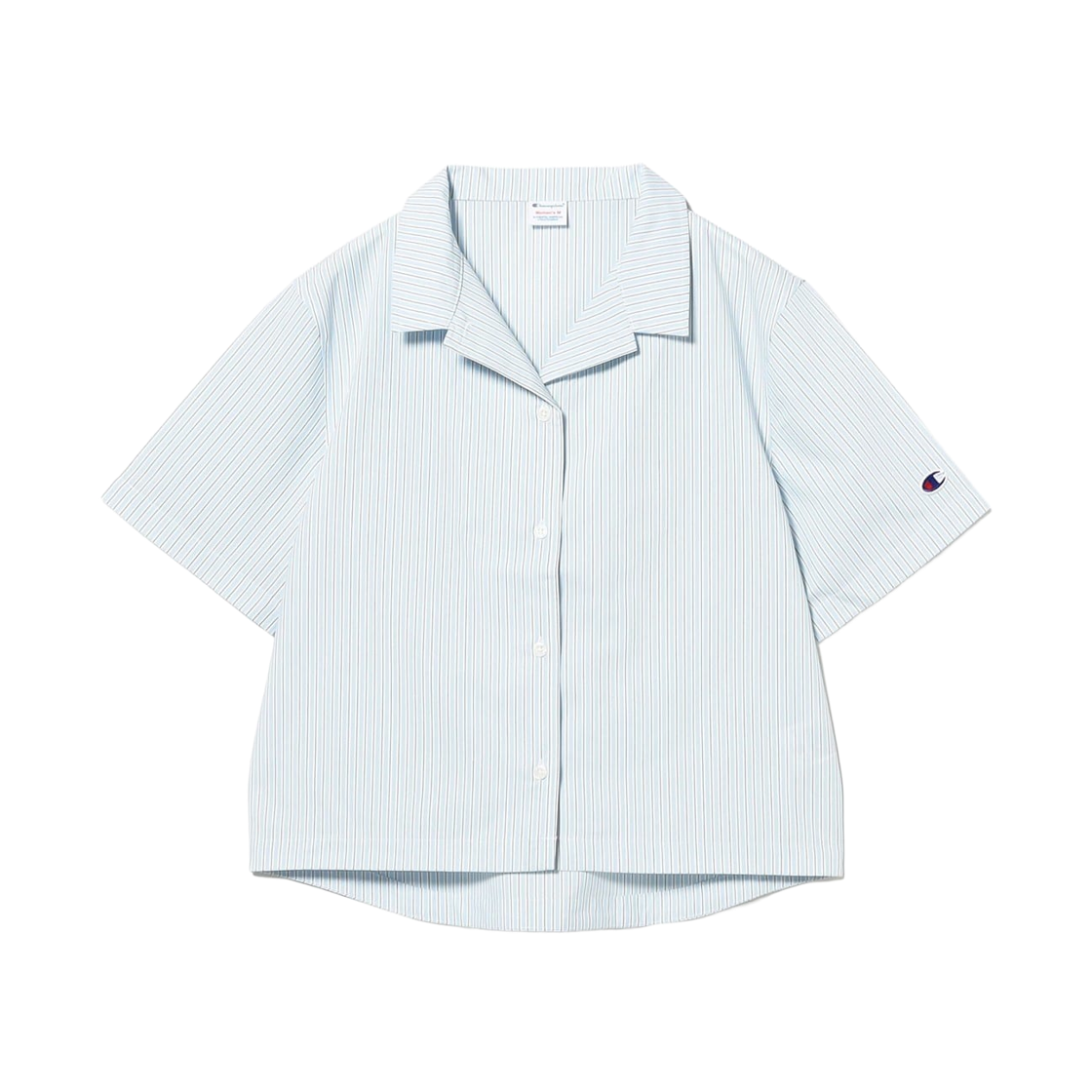 (W) 챔피온 x 레이 빔즈 숏슬리브 셔츠 라이트 블루((W) Champion x Ray Beams Short Sleeve Shirt Light Blue) - 1
