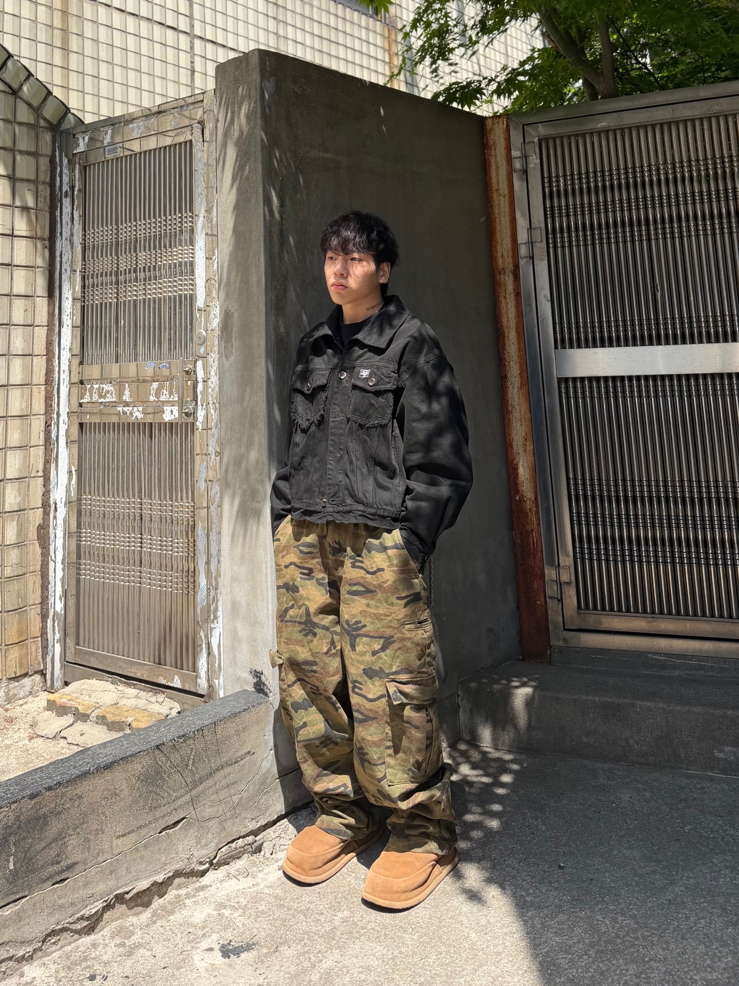 NONPARKING X kinchi N Road Boots Brown 착용 스타일 - 6