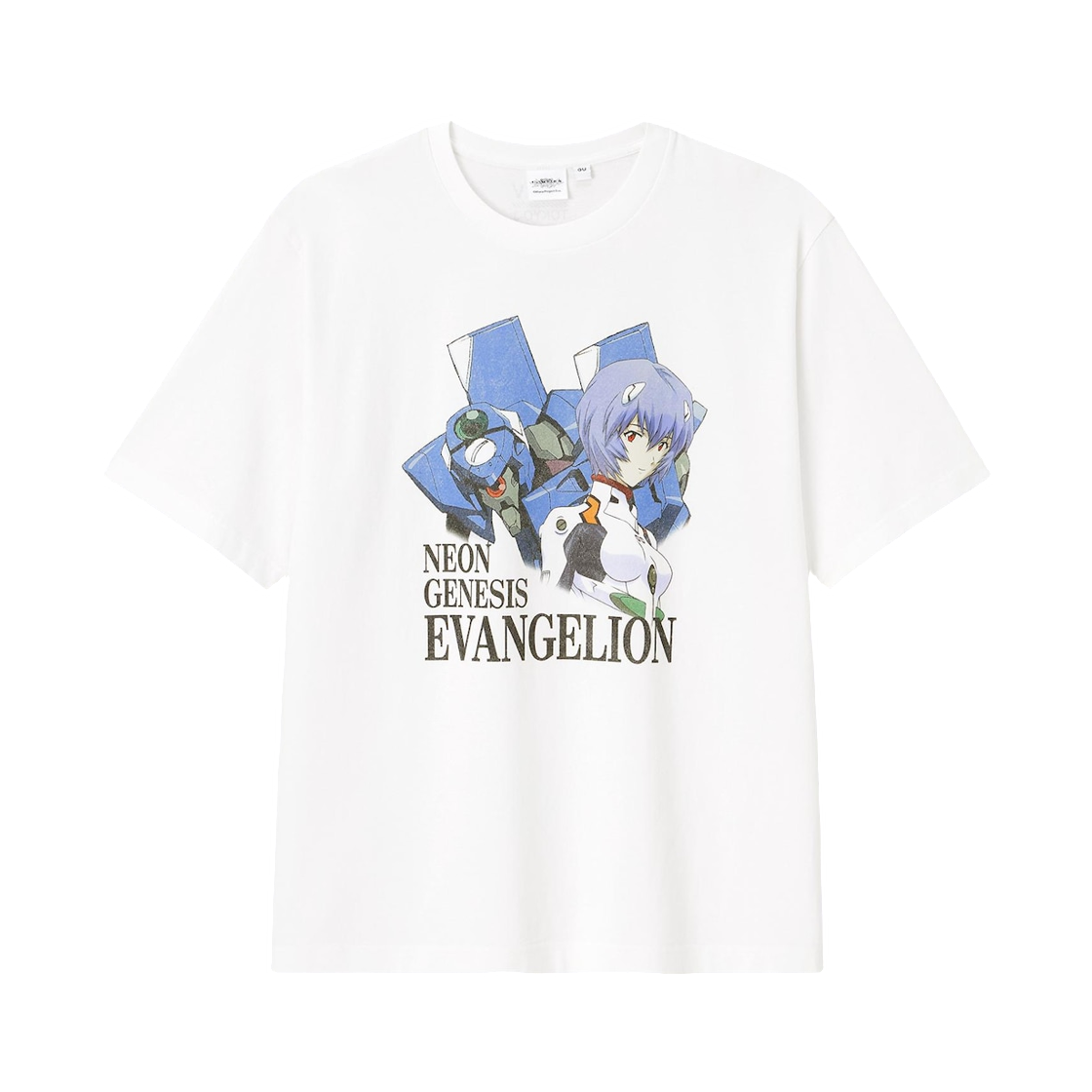 GU x 에반게리온 워시드 그래픽 티셔츠 오프 화이트(GU x Evangelion Washed Graphic T-Shirt Off White)