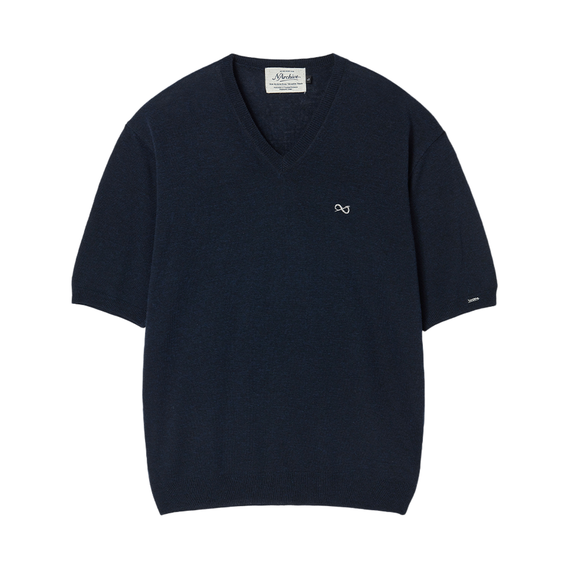 엔 아카이브 소프트 브리즈 브이넥 반팔 니트 네이비(N ARCHIVE Soft Breeze V Neck Knit Navy) - 1