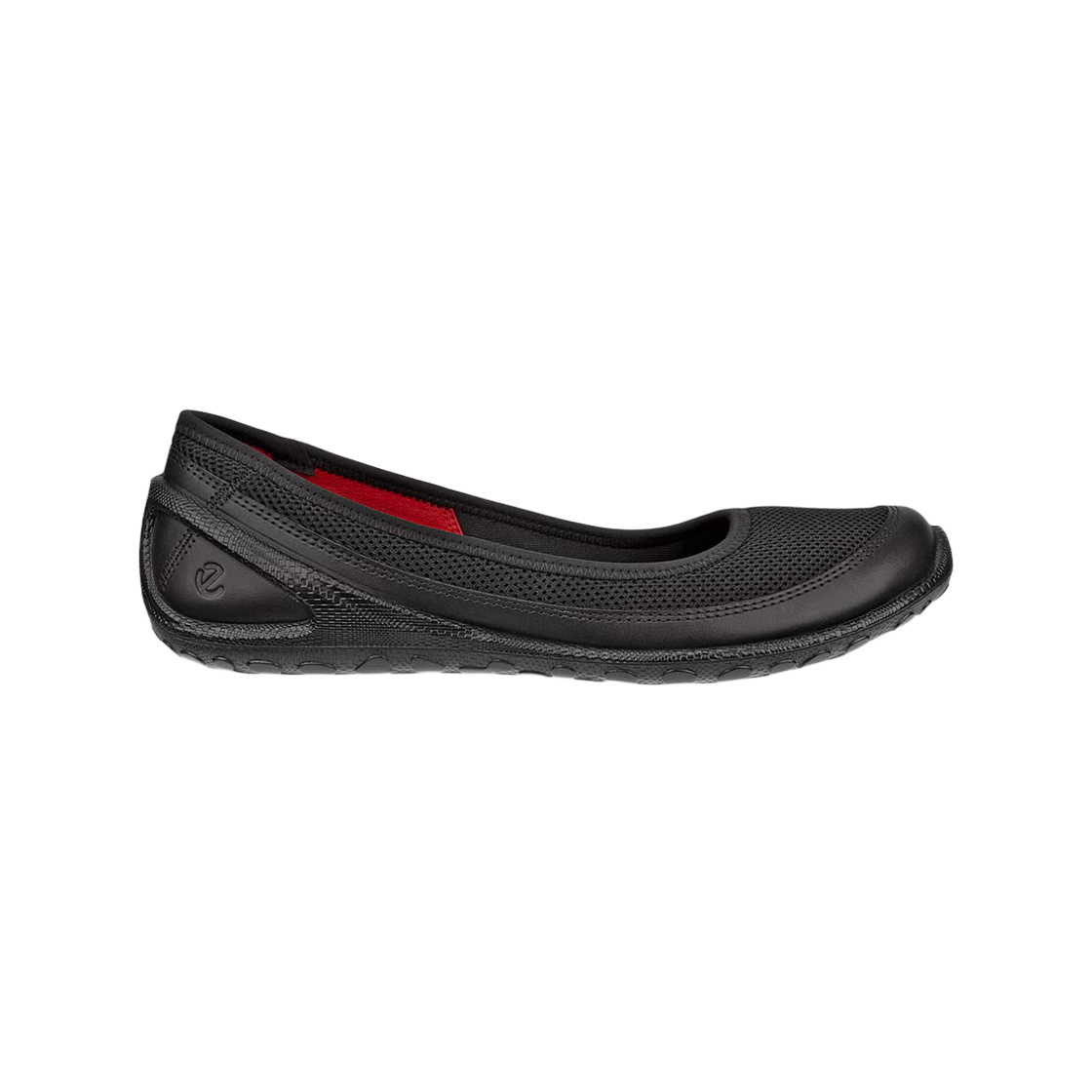 (W) 에코 바이옴 라이트 텍스타일 발레리나 블랙((W) Ecco Biom Lite Textile Ballerina Black)