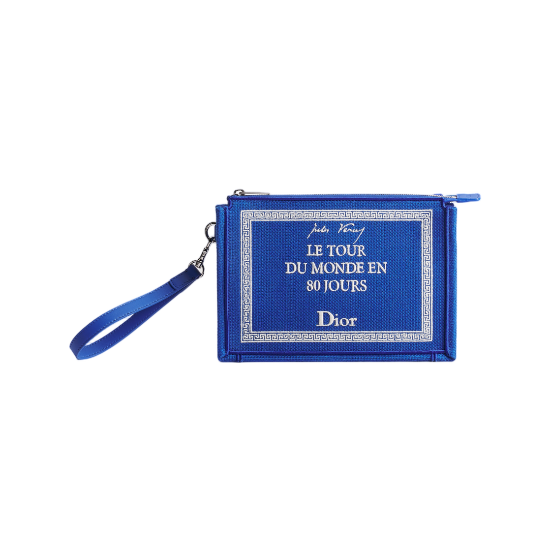 2BTCA629JAL-H052 Dior A5 Triangle Pouch Dior Book Tote Embroidery Blue White