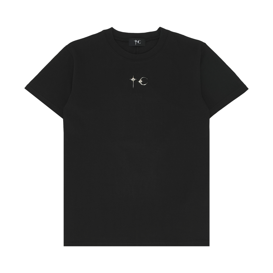 떠그 클럽 백 티셔츠 슬림 블랙