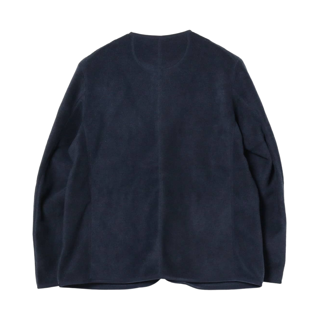 (W) 단톤 플리스 칼라리스 자켓 스페셜 오더 네이비((W) Danton Fleece Collarless Jacket Special Order Navy) - 2