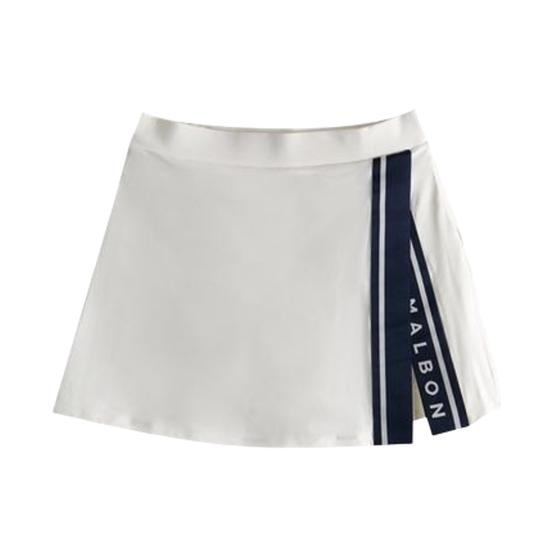 (W) 말본 골프 베이스라인 스커트 화이트((W) Malbon Golf Baseline Skirt White)