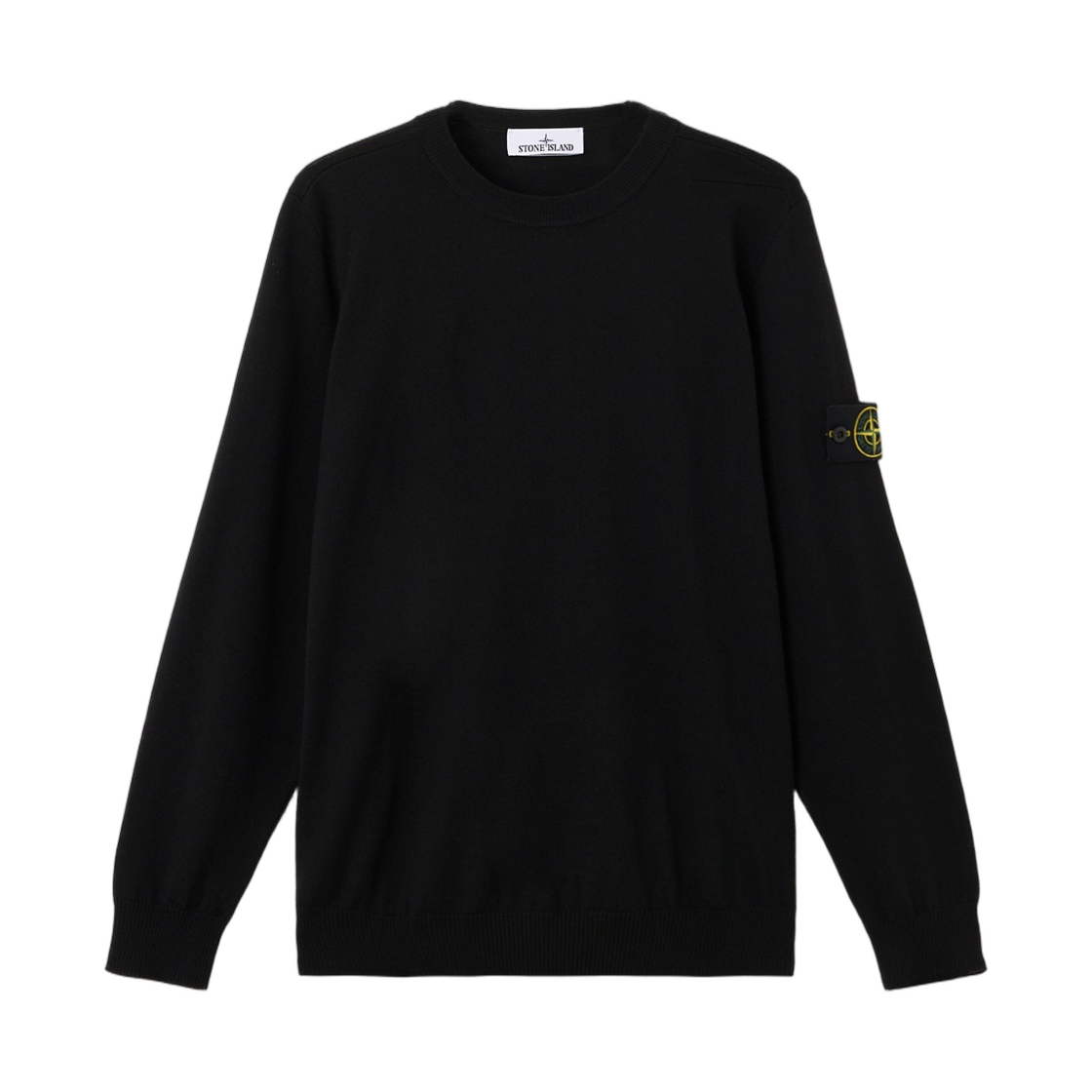 L1S1551000-71S00C4-V0029 Stone Island 5100071 Light Pure RWS Wool Regular-Fit Crewneck Jumper Black - 26SS