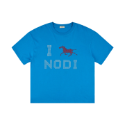 NODI System Error Horse Crop Tee Sapphire Blue