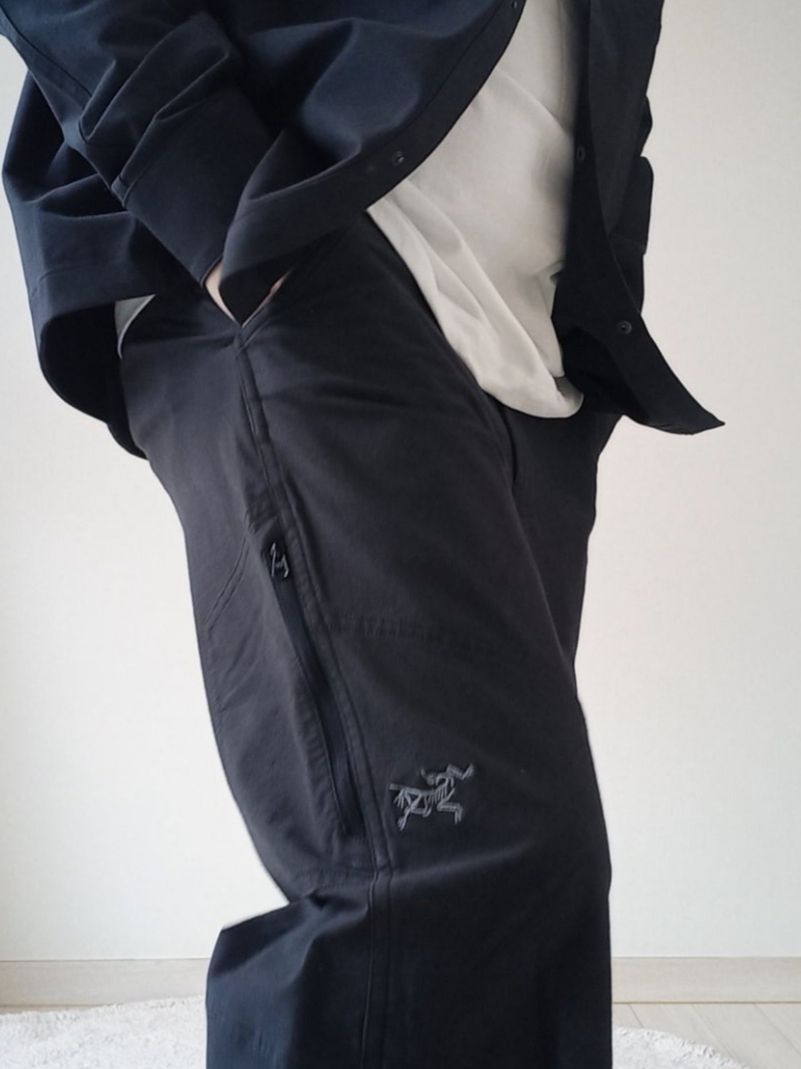 Arc'teryx Cronin Cotton Overshirt Black, Arc'teryx Small Bird Cap Black 착용 스타일 - 4