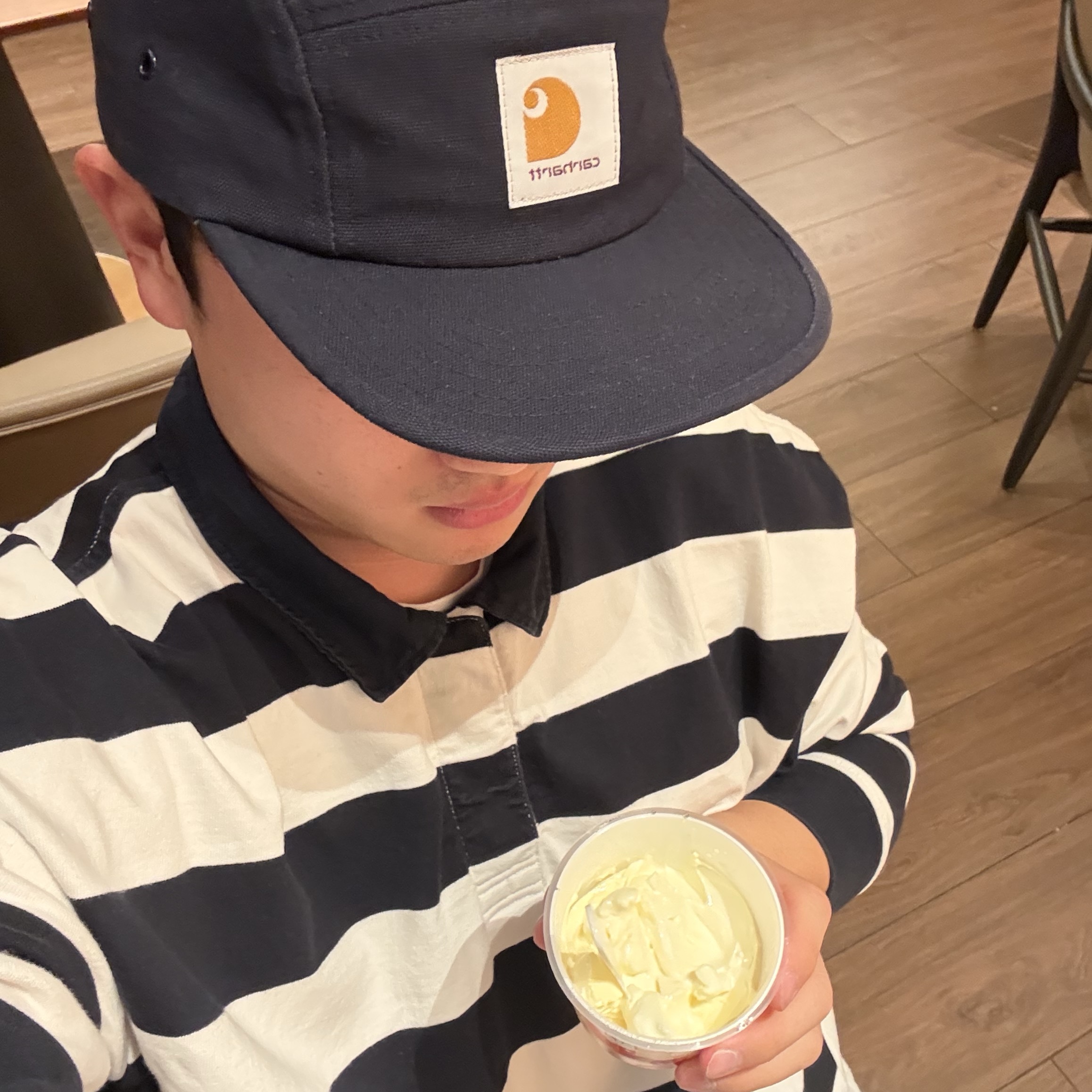 Carhartt WIP Backley Cap Navy, Nike x Supreme Air Force 1 Low Baroque Brown 착용 스타일 - 1