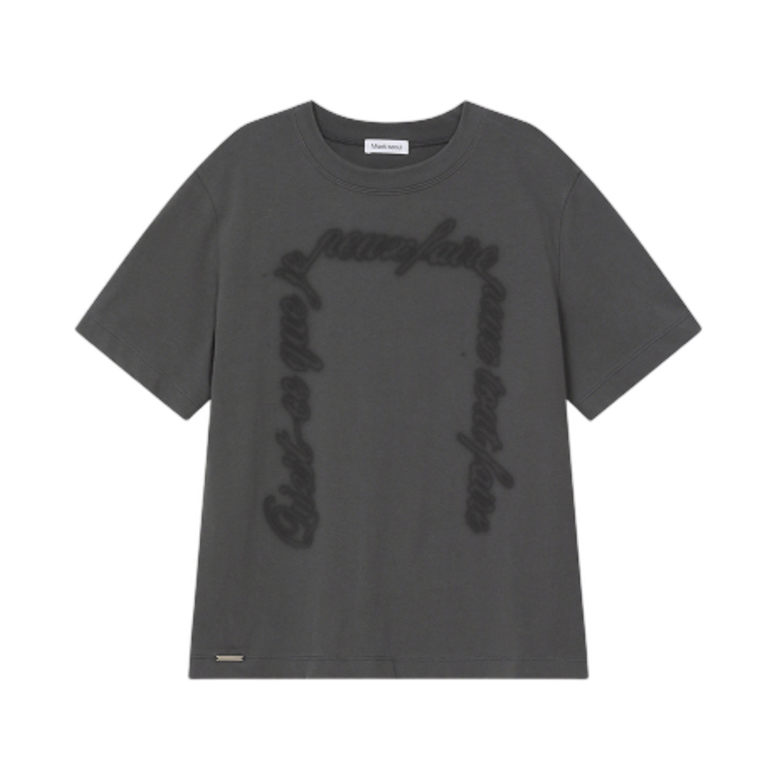 - (W) Miseki Seoul Chicano Lettering Short Sleeve Charcoal